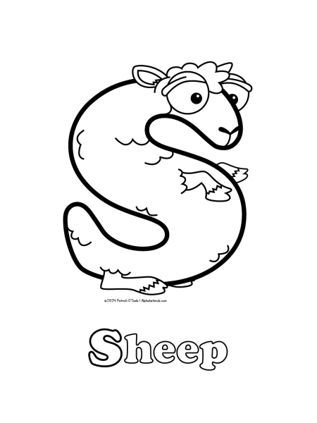Free sheep coloring page