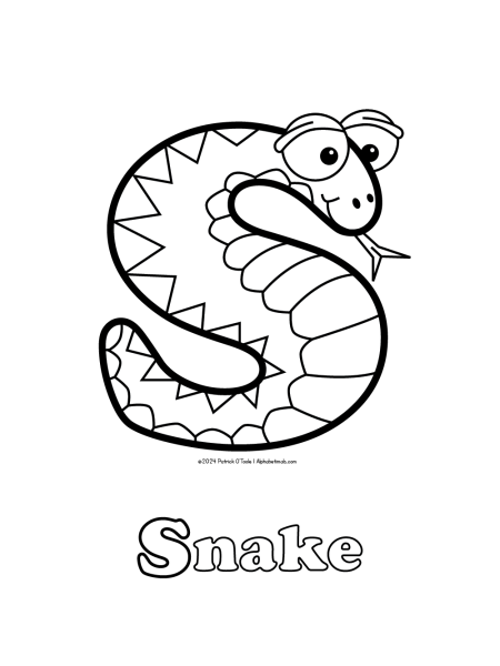 Free snake coloring page