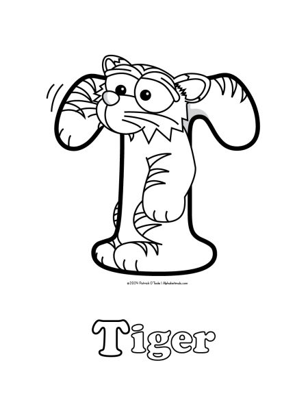 Free tiger coloring page