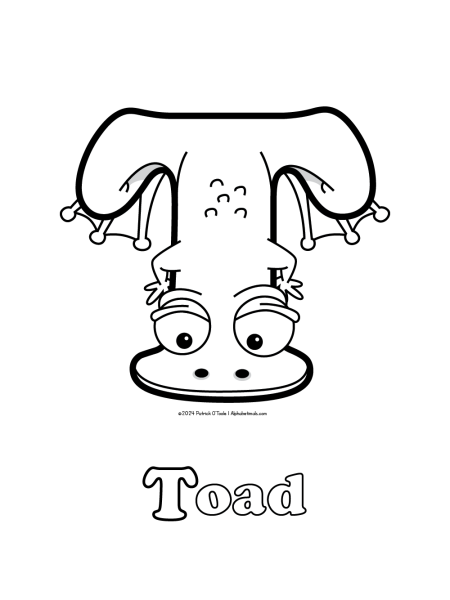 Free toad coloring page
