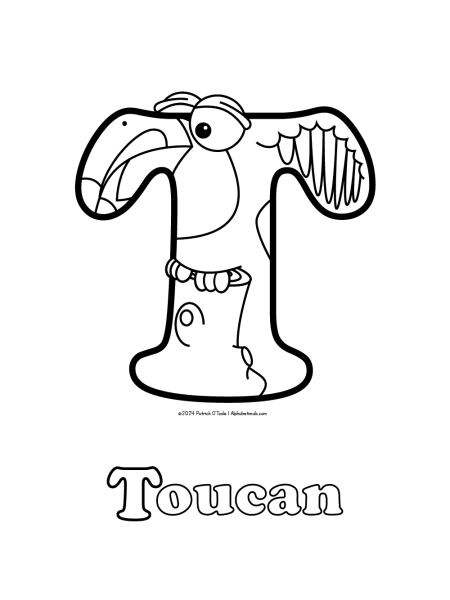 Free toucan coloring page