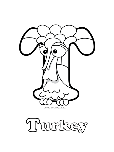 Free turkey coloring page