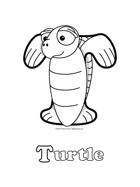 Free turtle coloring page