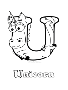 Free unicorn coloring page