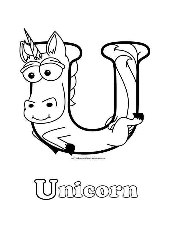 Free unicorn coloring page