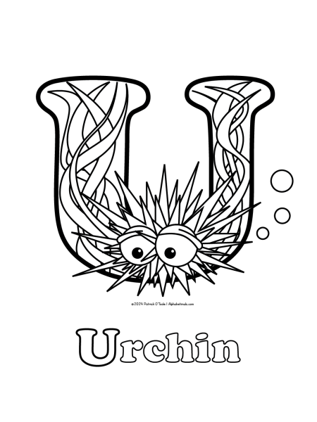 Free urchin coloring page