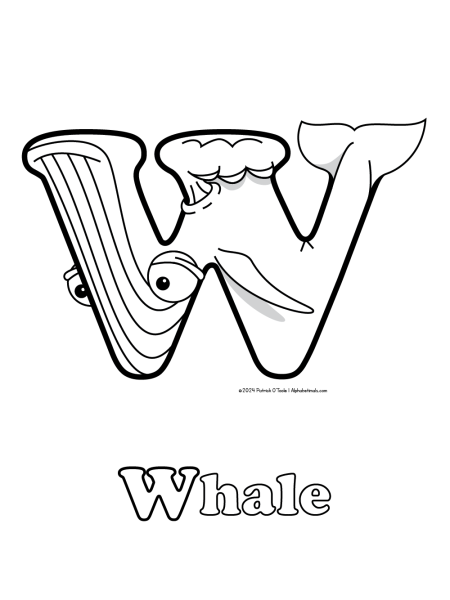Free whale coloring page
