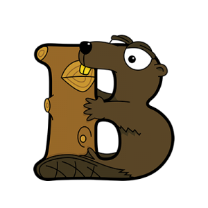 Cartoon Beaver | Alphabetimals.com
