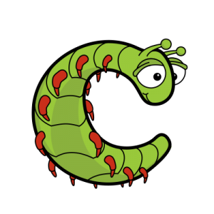 Cartoon Caterpillar | Alphabetimals.com