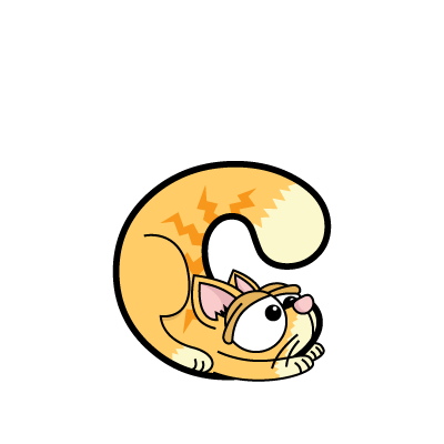 Cartoon Baby Cat | Alphabetimals.com