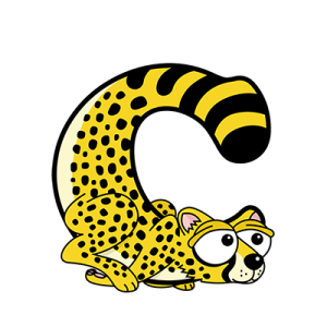 Cartoon Cheetah | Alphabetimals.com