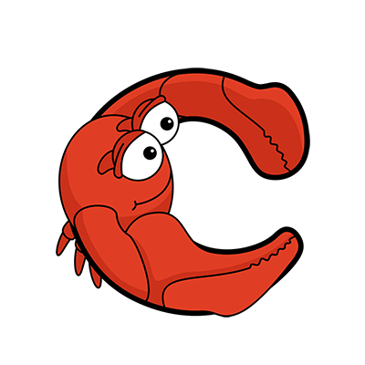 Cartoon Crab | Alphabetimals.com