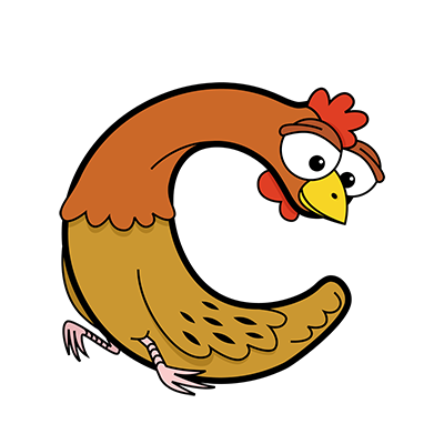 Cartoon Chicken | Alphabetimals.com