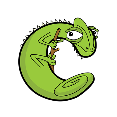 Cartoon Chameleon | Alphabetimals.com