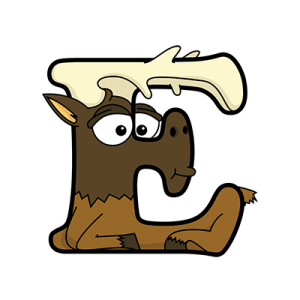 Cartoon Elk | Alphabetimals.com