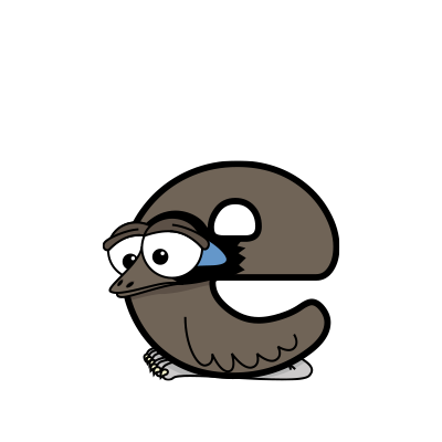 Cartoon Baby Emu | Alphabetimals.com