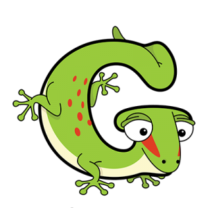 Cartoon Gecko | Alphabetimals.com