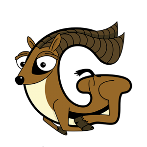 Cartoon Gazelle | Alphabetimals.com