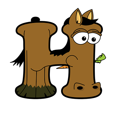 Cartoon Horse | Alphabetimals.com