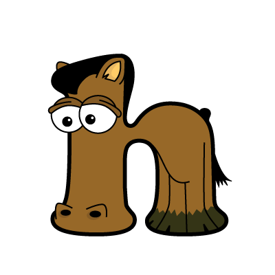 Cartoon horse | Alphabetimals.com