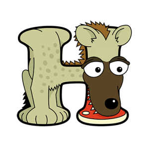 Cartoon Hyena | Alphabetimals.com