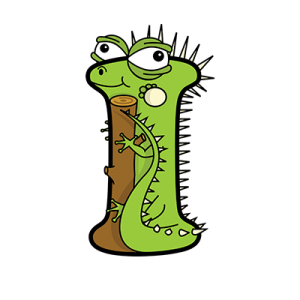 Cartoon Iguana | Alphabetimals.com