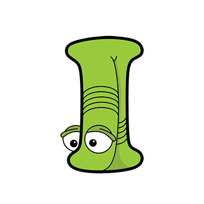 Cartoon Inchworm | Alphabetimals.com