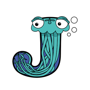 Cartoon Jellyfish | Alphabetimals.com