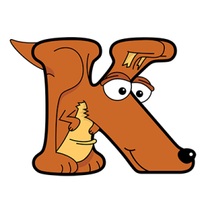 Cartoon Kangaroo | Alphabetimals.com