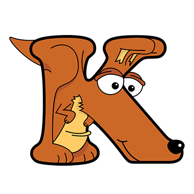 Cartoon Kangaroo | Alphabetimals.com