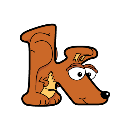 Cartoon kangaroo | Alphabetimals.com