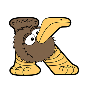 Cartoon Kiwi | Alphabetimals.com