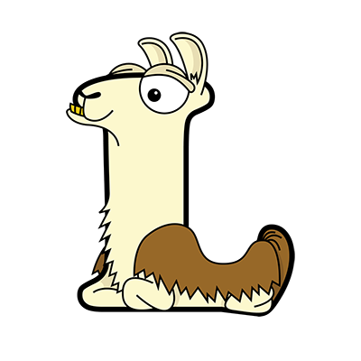 Cartoon Llama | Alphabetimals.com