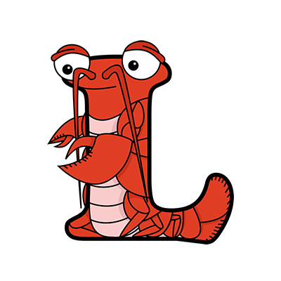 Cartoon Lobster | Alphabetimals.com