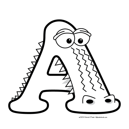 Letter A Coloring