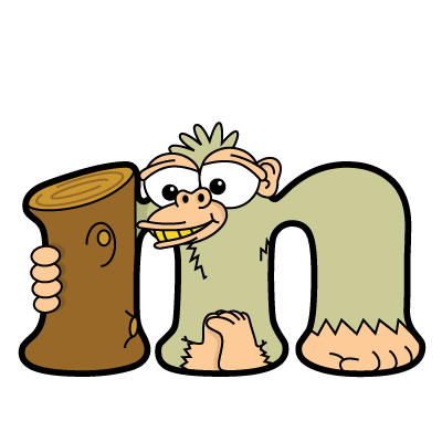 Cartoon Baby Monkey | Alphabetimals.com