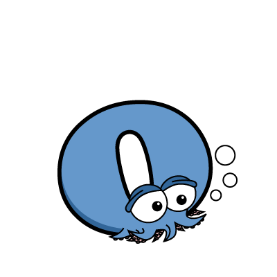 Cartoon Baby Octopus | Alphabetimals.com