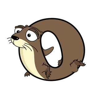 Cartoon Otter | Alphabetimals.com