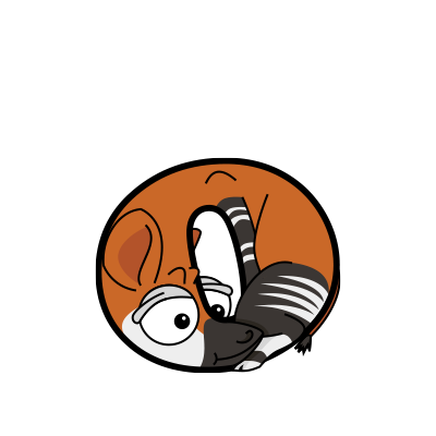 Cartoon Baby Okapi | Alphabetimals.com