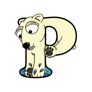 Cartoon Polar Bear | Alphabetimals.com