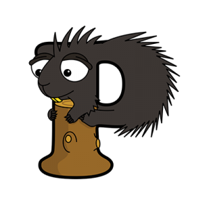 Cartoon Porcupine | Alphabetimals.com