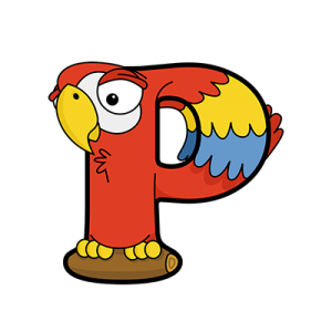 Cartoon Parrot | Alphabetimals.com