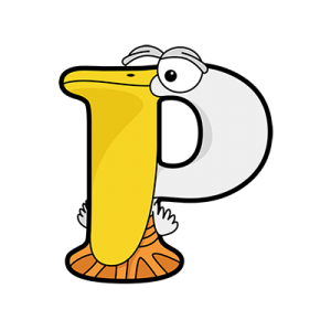 Cartoon Pelican | Alphabetimals.com