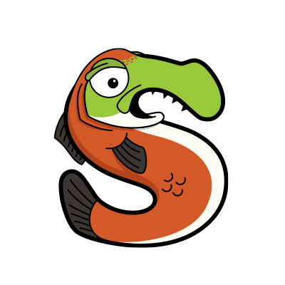 Cartoon Salmon | Alphabetimals.com