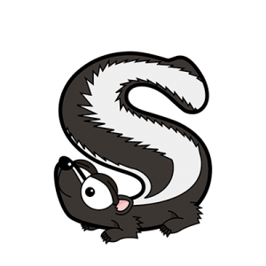 Cartoon Skunk | Alphabetimals.com
