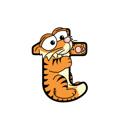 Cartoon tiger | Alphabetimals.com