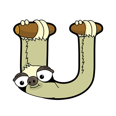 Cartoon Sloth | Alphabetimals.com
