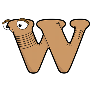 Cartoon Worm | Alphabetimals.com