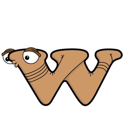 Cartoon worm | Alphabetimals.com
