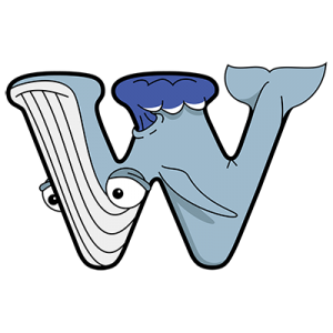 Cartoon Whale | Alphabetimals.com